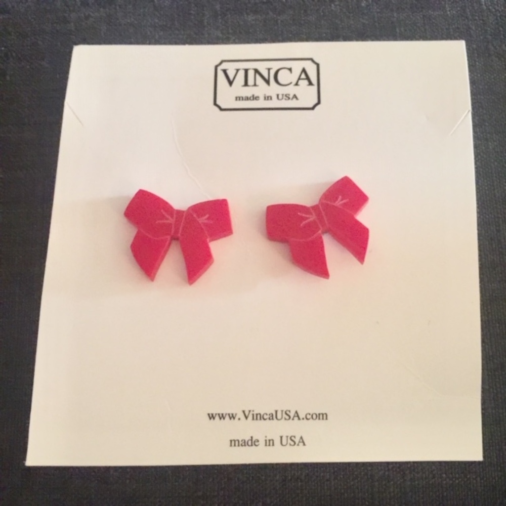 Vinca "Little Bow Chic" acrylic Earrings